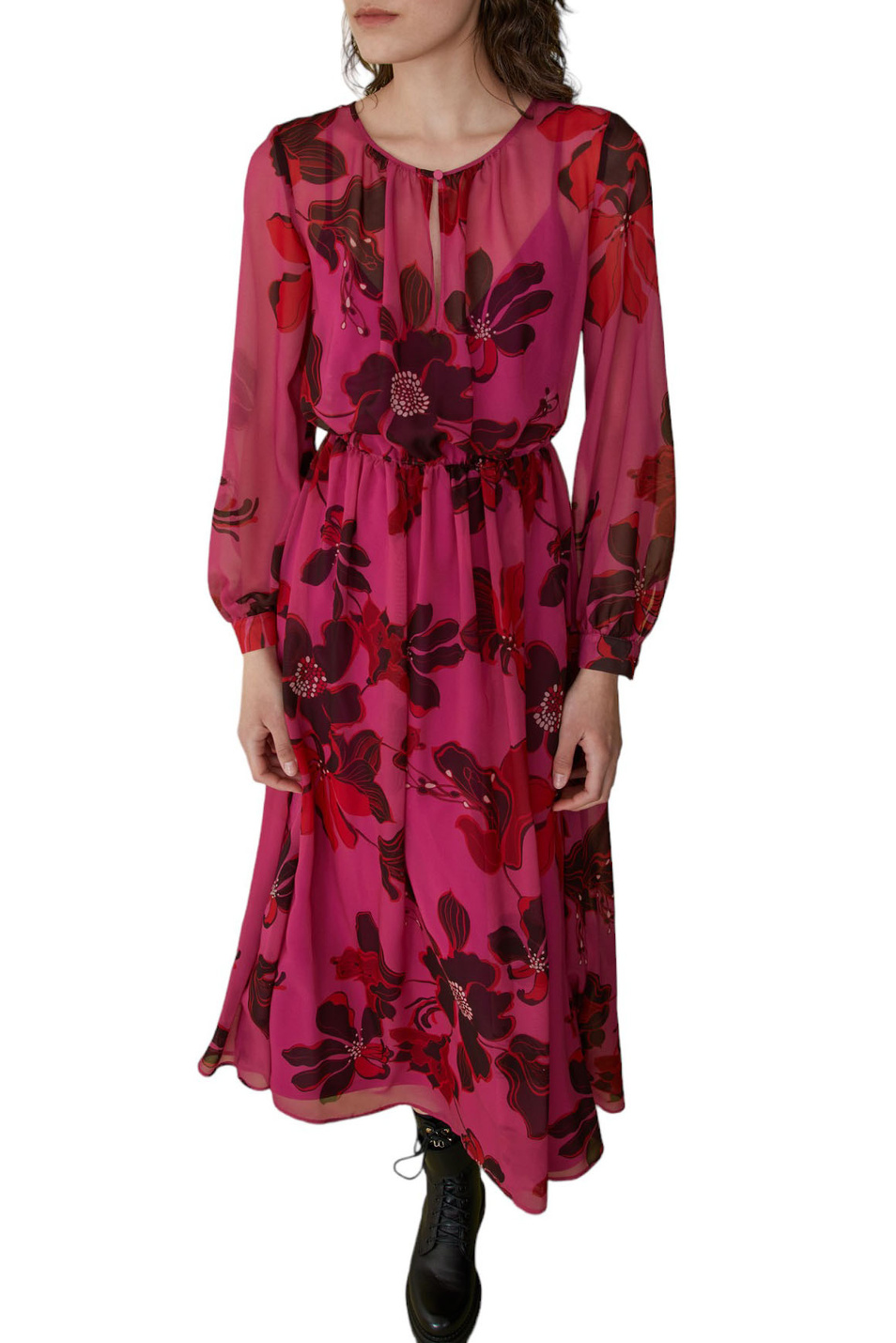 Женский iBLUES Платье QUASAR с цветочным принтом (цвет ), артикул 2372260936 | Фото 2