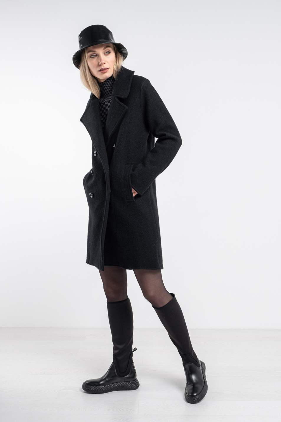 Женский Emporio Armani Двубортное пальто из смесовой шерсти (цвет ), артикул 6H2LT2-2M07Z | Фото 9
