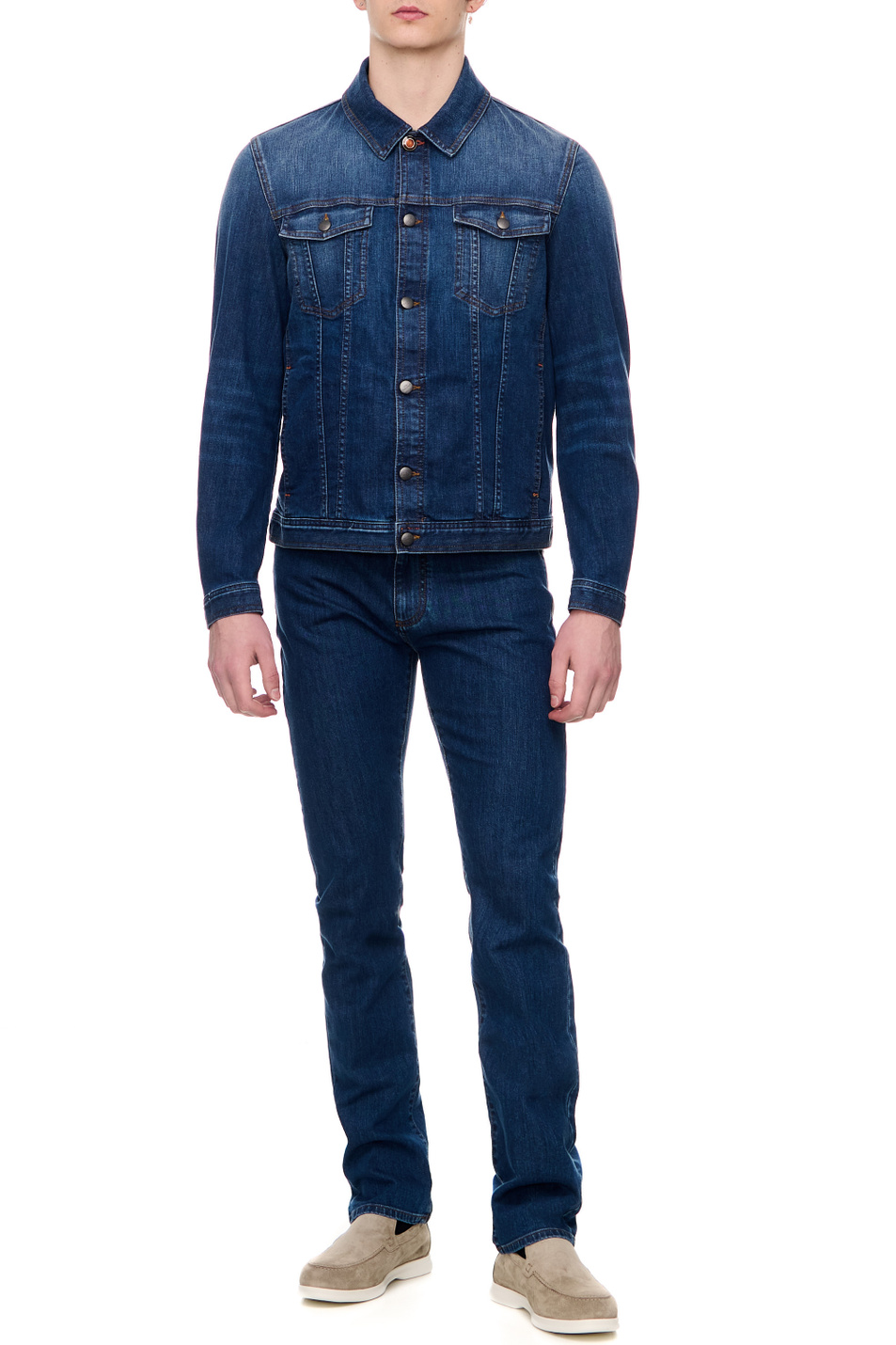 Мужской Canali Куртка джинсовая из эластичного хлопка (цвет ), артикул O40805ISG02326 | Фото 2
