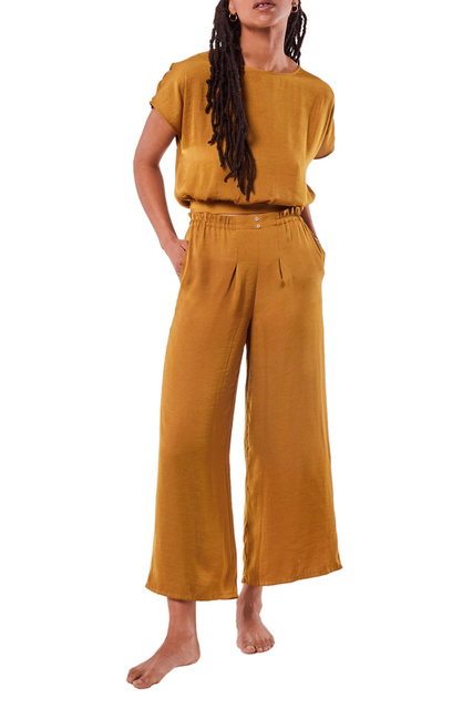Однотонные брюки RUSTICA|Основной цвет:Желтый|Артикул:6535197 | Фото 2