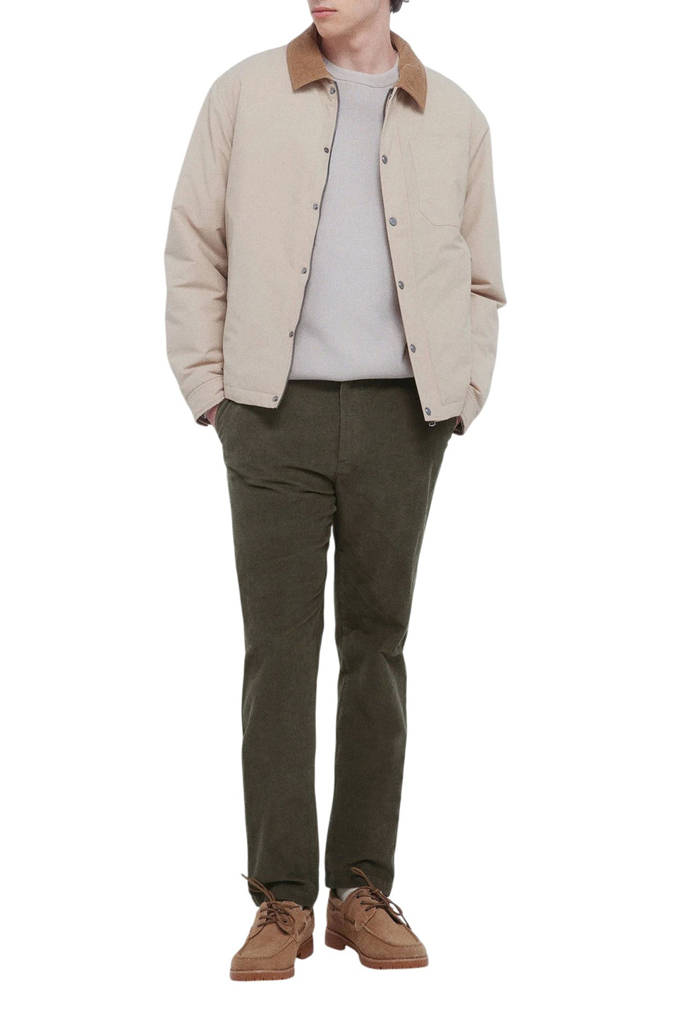 Брюки из эластичного хлопка|Основной цвет:Хаки Мужской Springfield Брюки из эластичного хлопка (цвет ), артикул 1552740 | Фото 2