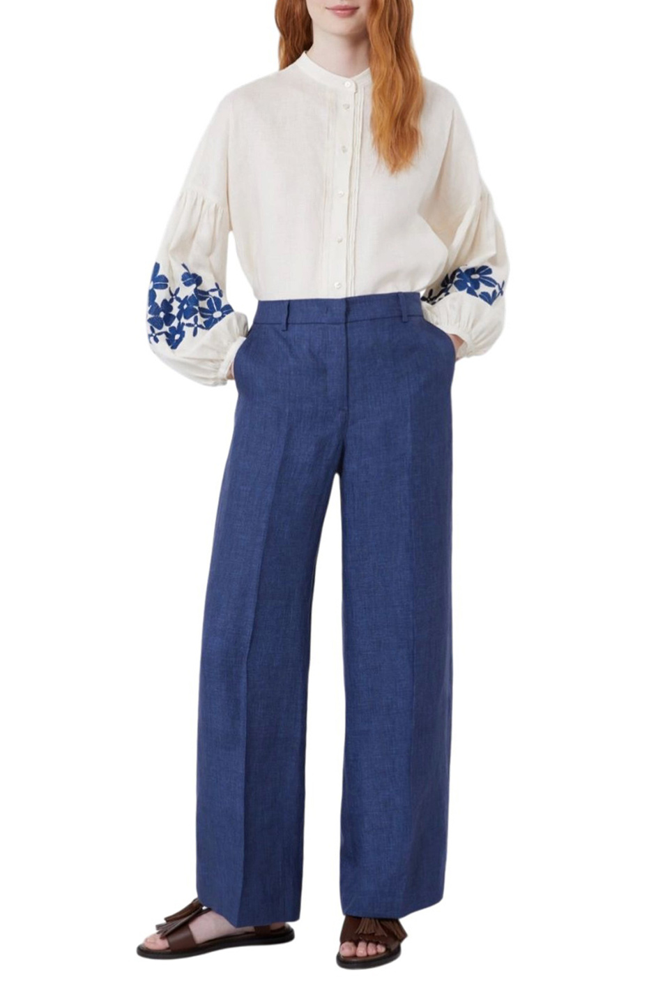 Женский Weekend Max Mara Брюки MALIZIA из льна (цвет ), артикул 2615131112 | Фото 2
