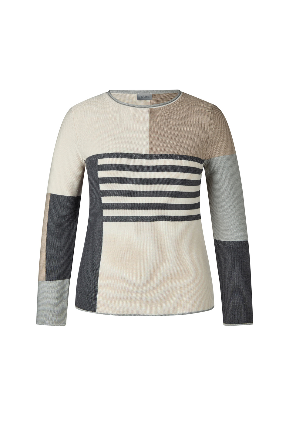 Джемпер из смесового хлопка|Основной цвет:Бежевый Женский Rabe Джемпер из смесового хлопка (цвет ), артикул 55-121630 | Фото 1