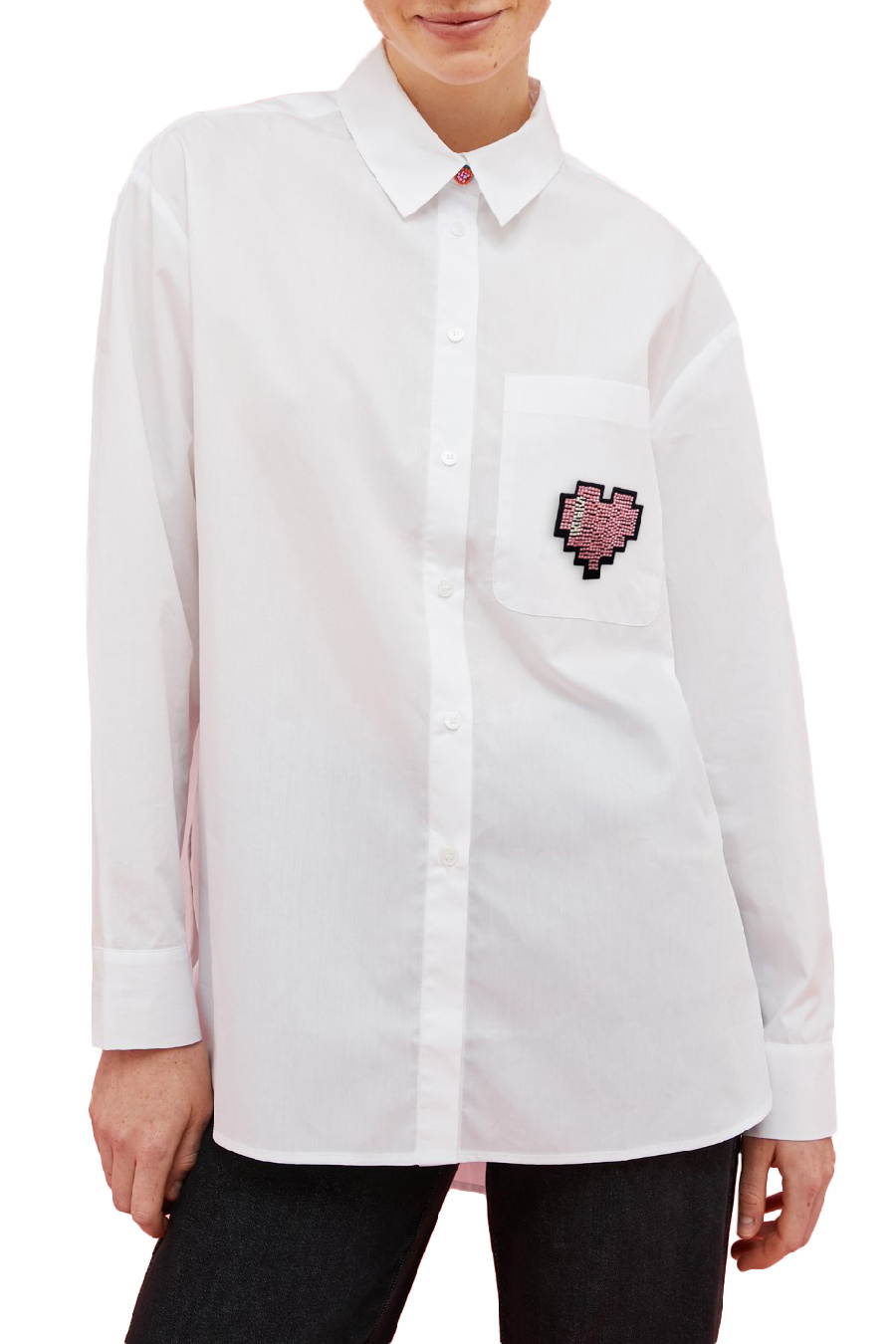 Женский MAX&Co. Рубашка TAMASHIR из натурального хлопка с нашивкой (цвет ), артикул C1110223 | Фото 3