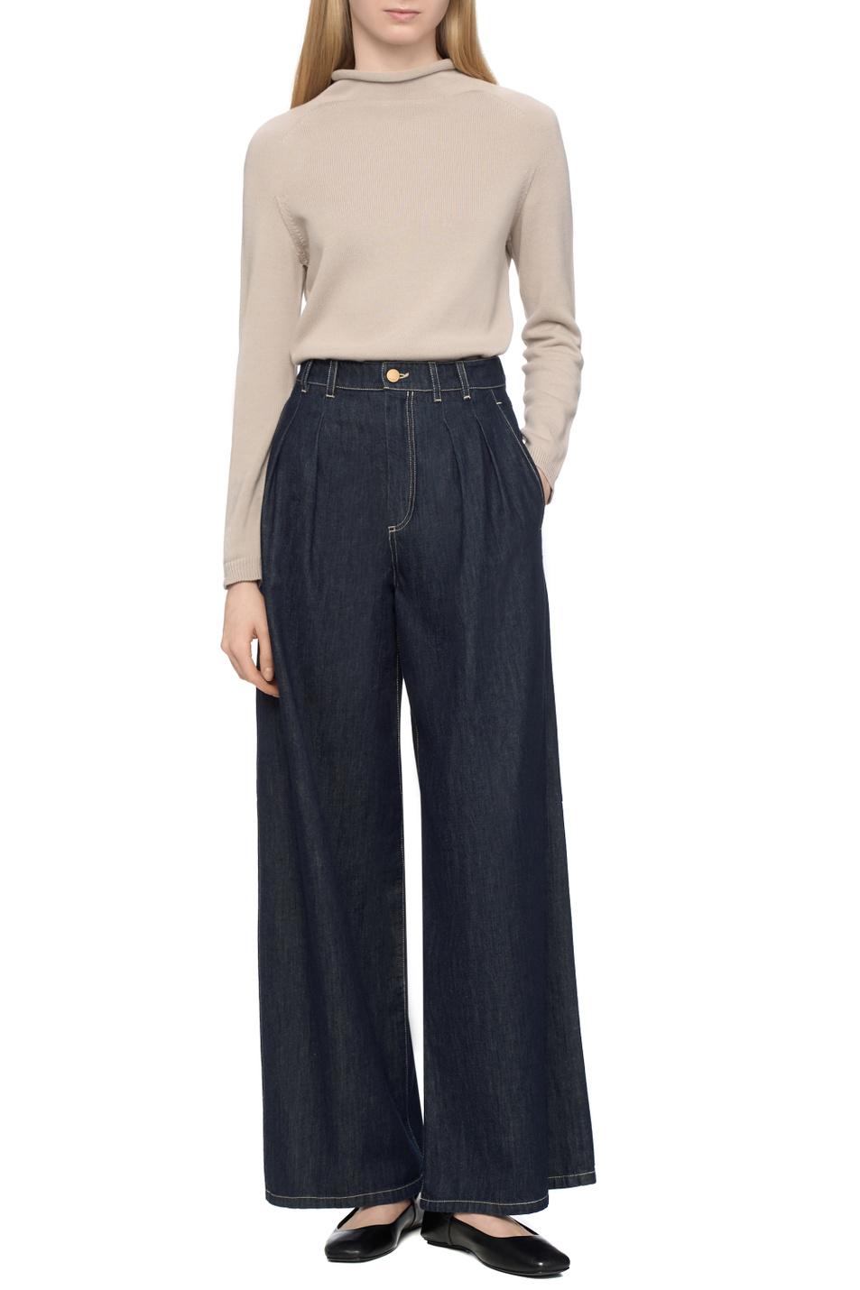 Женский Max Mara Джемпер RE из хлопка (цвет ), артикул 2519361141 | Фото 3