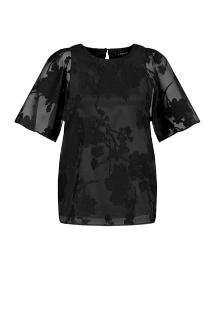 Блузка с цветочным принтом|Основной цвет:Черный|Артикул:360347-11062 | Фото 1