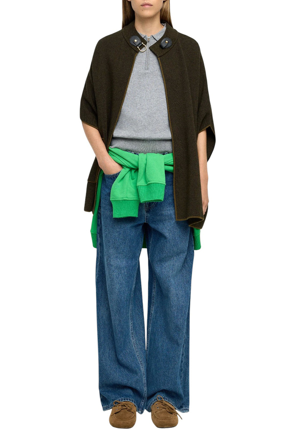 Женский Parfois Пончо однотонное (цвет ), артикул 237702 | Фото 2