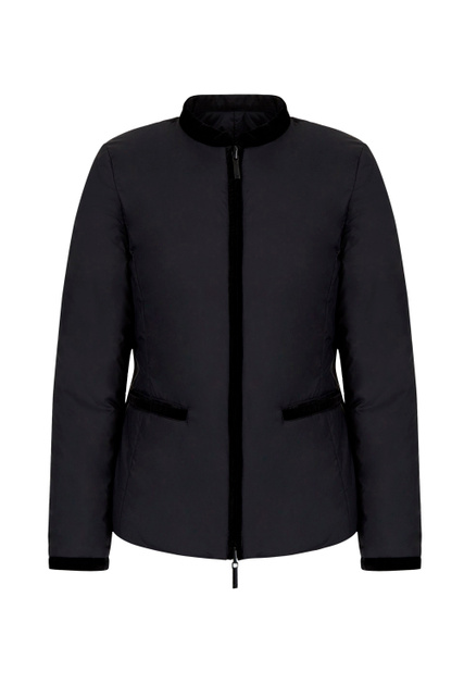Куртка из переработанного нейлона с воротником-стойкой|Основной цвет:Черный|Артикул:8N2B01-2NKBZ | Фото 1