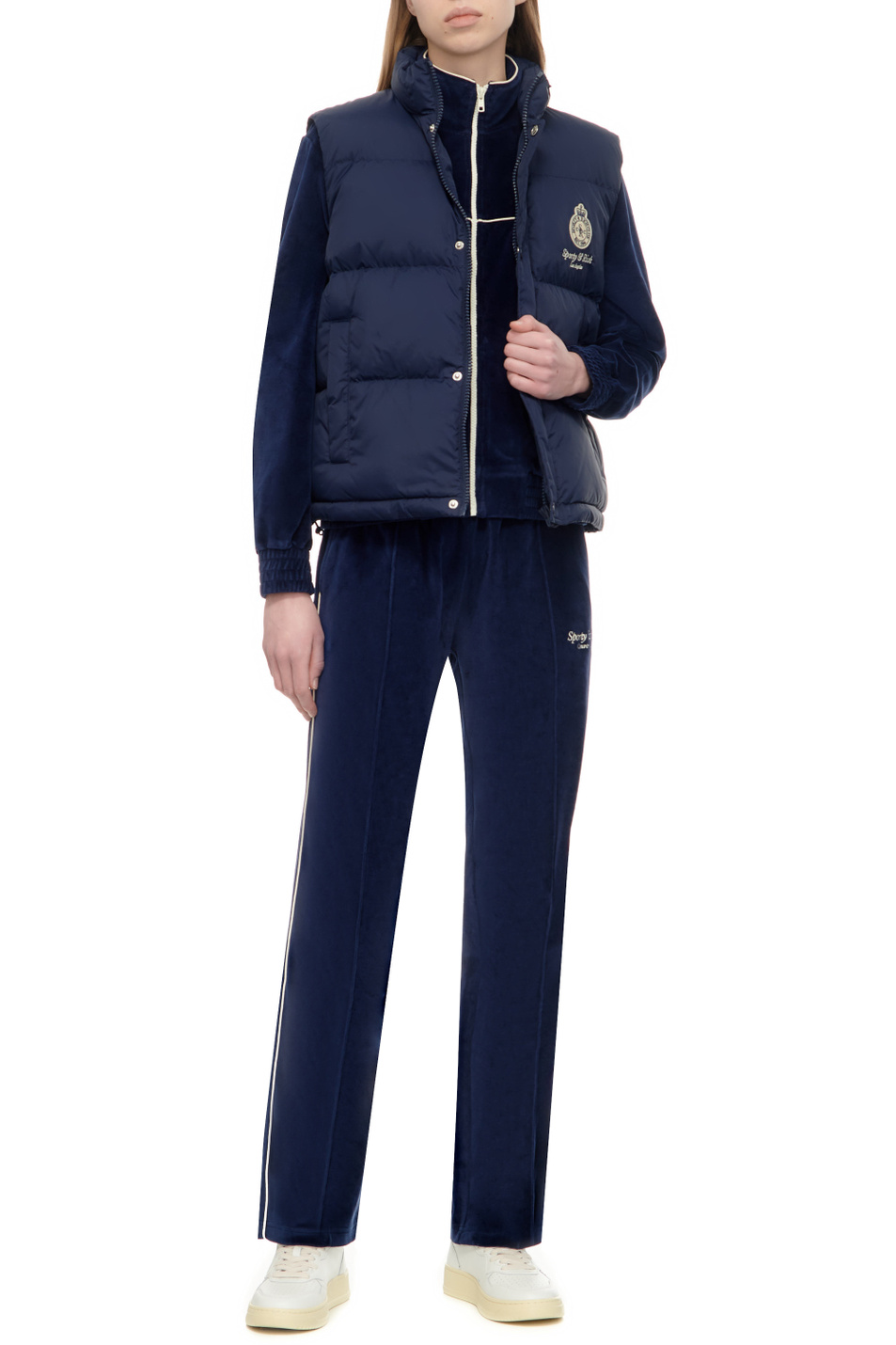 Женский Sporty & Rich Жилет стеганый Crown LA с принтом (цвет ), артикул JAAW2310NA | Фото 3