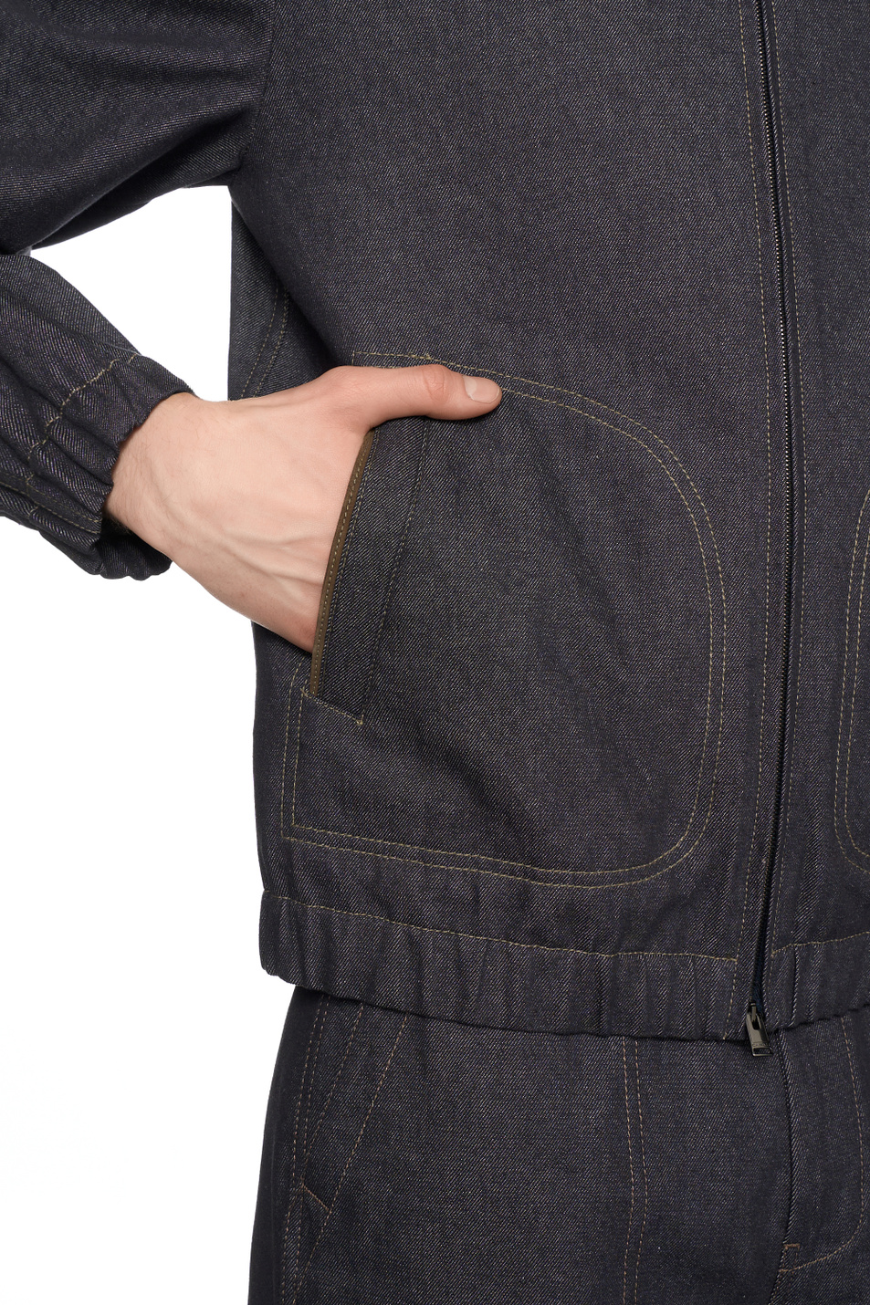 Бомбер из хлопка|Основной цвет:Синий Мужской Canali Бомбер из хлопка (цвет ), артикул O41081SG03440 | Фото 7