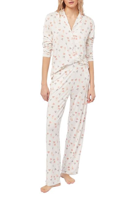 Пижамные брюки DECLANY с принтом|Основной цвет:Кремовый|Артикул:6539366 | Фото 2
