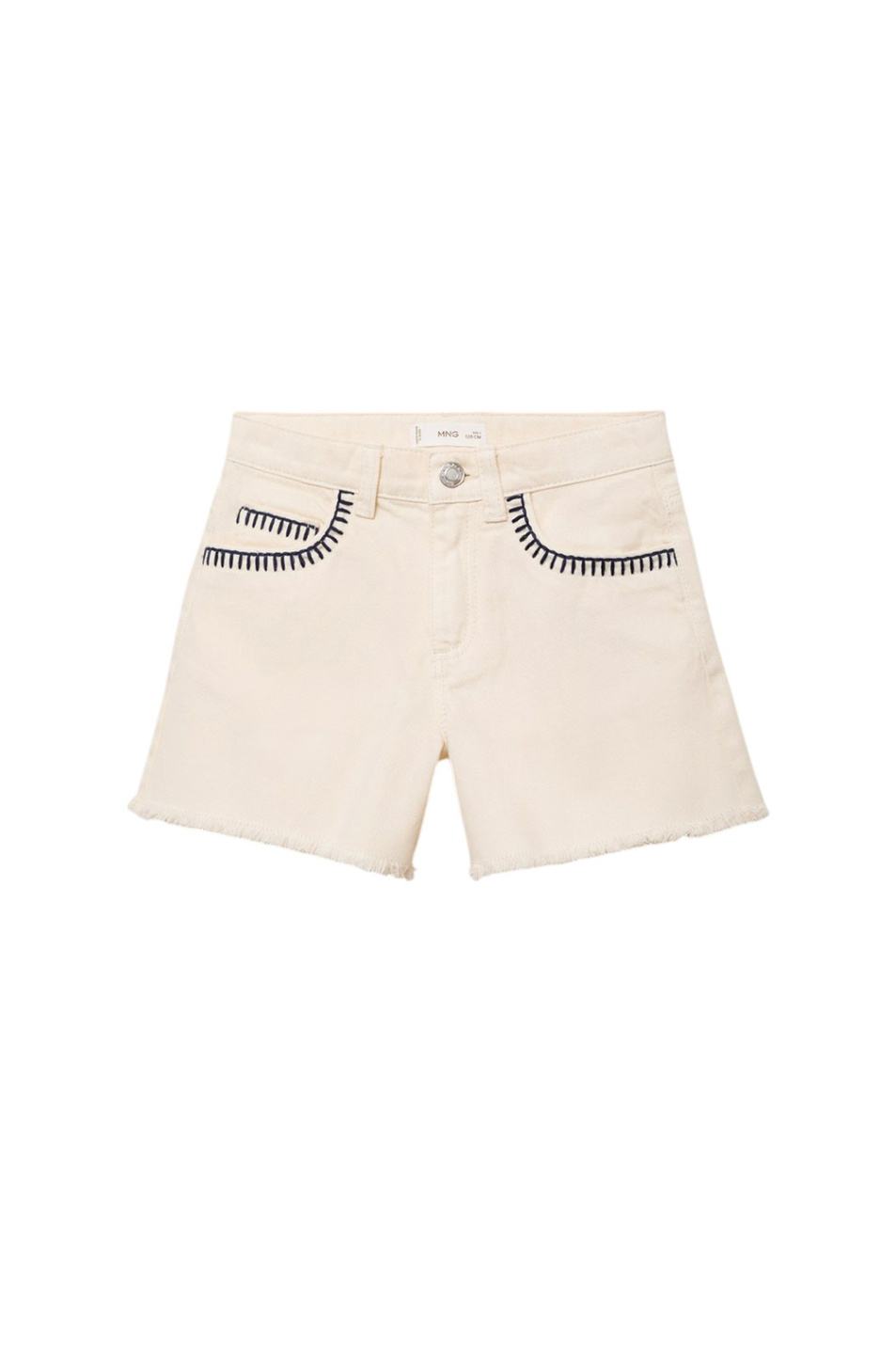 Девочкам Mango Kids Шорты BETIA джинсовые с вышивкой (цвет ), артикул 87036716 | Фото 1