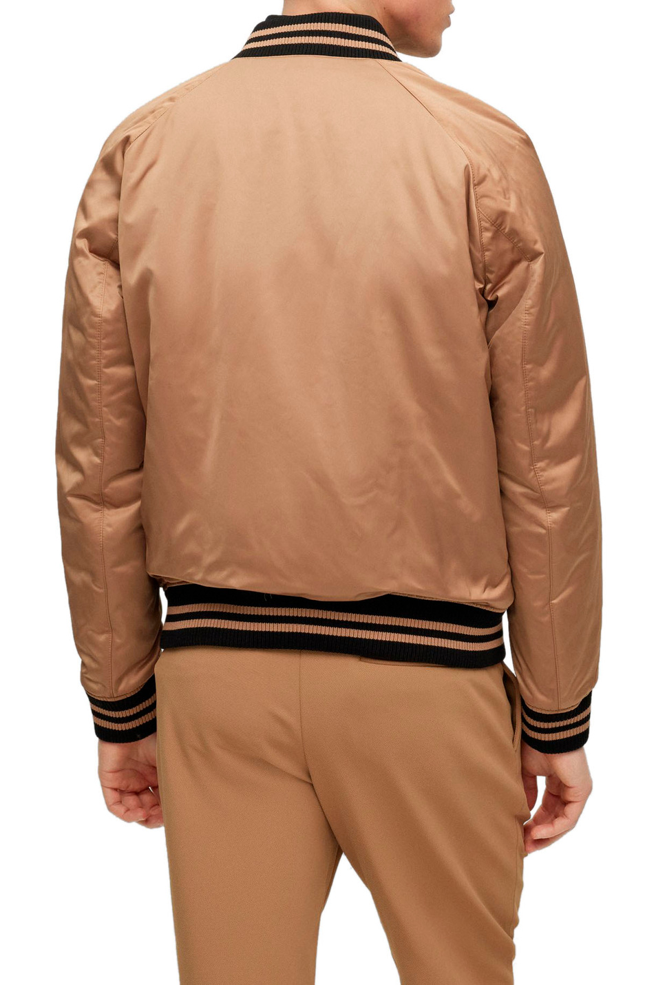 Бомбер с логотипом|Основной цвет:Бежевый Мужской BOSS Бомбер с логотипом (цвет ), артикул 50483945 | Фото 4