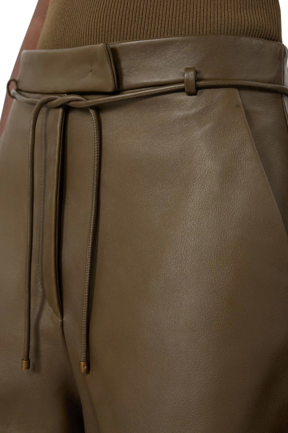 Шорты AMACA из натуральной кожи|Основной цвет:Хаки Женский Max Mara Шорты AMACA из натуральной кожи (цвет ), артикул 2621436011 | Фото 5