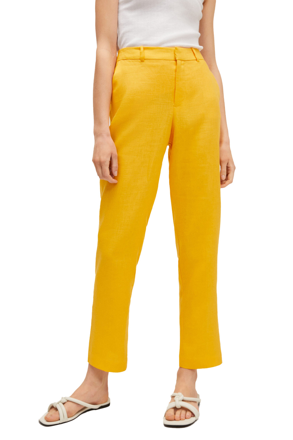 Женский Mango Костюмные льняные брюки BORELI (цвет ), артикул 27067106 | Фото 3