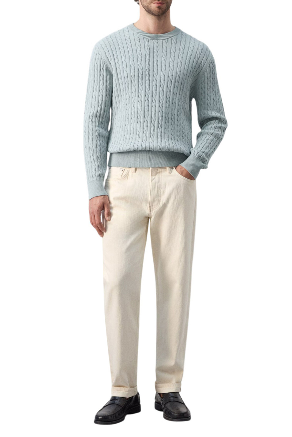 Мужской Mango Man Джемпер MUGUET из хлопка (цвет ), артикул 27065939 | Фото 2