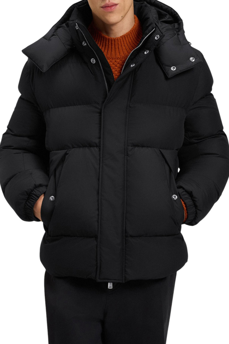 Куртка Corbinian5 стеганая с капюшоном|Основной цвет:Черный Мужской BOSS Куртка Corbinian5 стеганая с капюшоном (цвет ), артикул 50551599 | Фото 3
