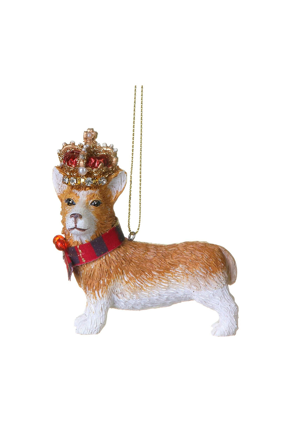 Не имеет пола Gisela Graham Елочная игрушка "Корги в короне" 8 см (цвет ), артикул 12763 | Фото 1