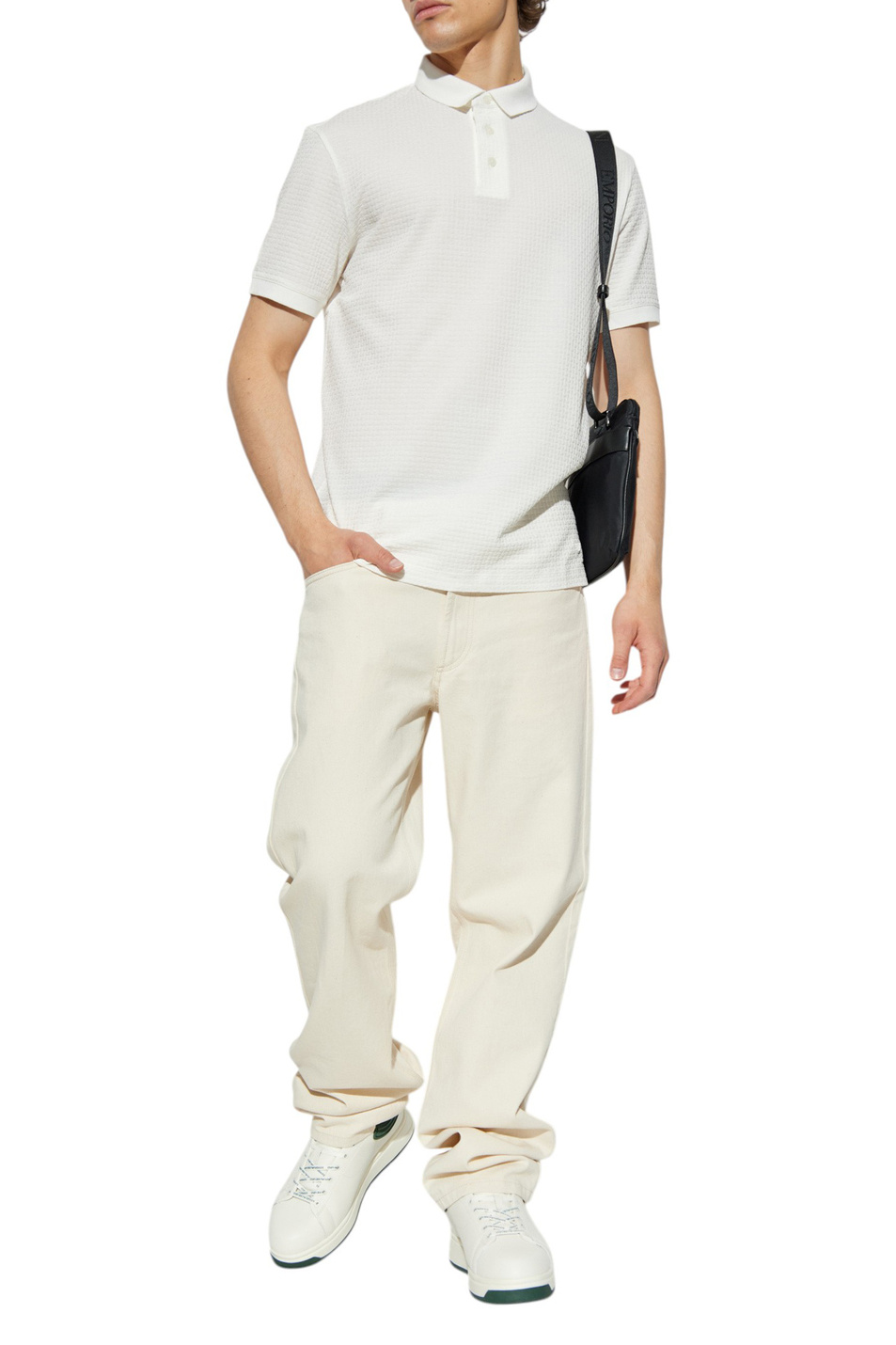 Мужской Emporio Armani Поло из хлопка (цвет ), артикул EM003012-AF10762 | Фото 2