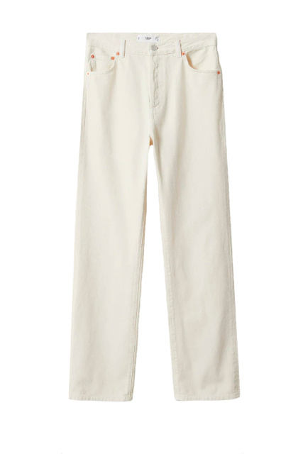 Прямые джинсы KAIA с завышенной талией|Основной цвет:Белый|Артикул:27003276 | Фото 1