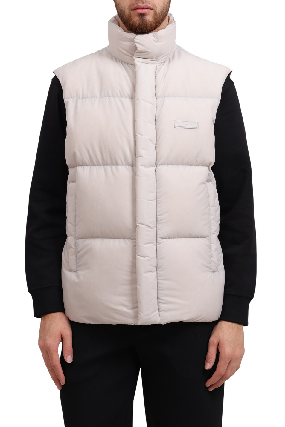 Жилет стеганый с пуховым наполнителем|Основной цвет:Кремовый Мужской Armani Exchange Жилет стеганый с пуховым наполнителем (цвет ), артикул XM001100-AF16340 | Фото 4