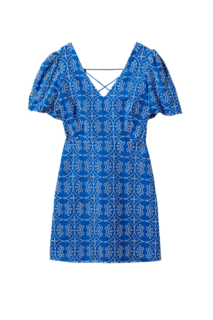 Платье ZAFI с вышивкой|Основной цвет:Синий|Артикул:47028637 | Фото 1