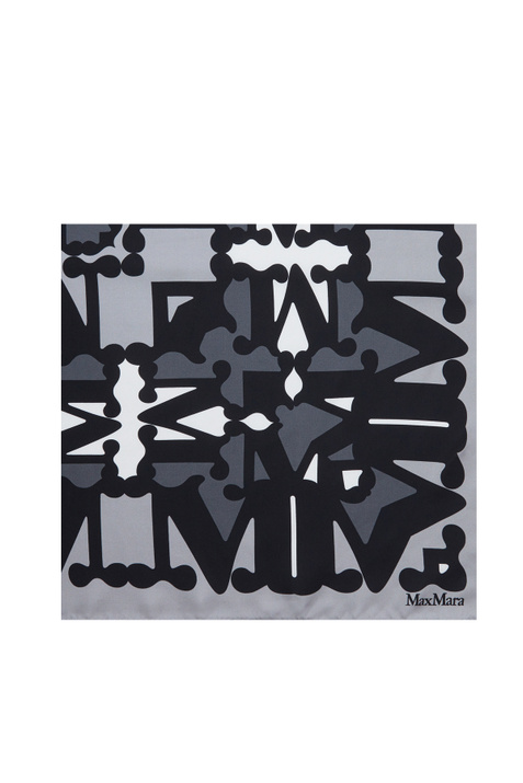 Max Mara Платок STOP из чистого шелка с принтом ( цвет), артикул 15460523 | Фото 1
