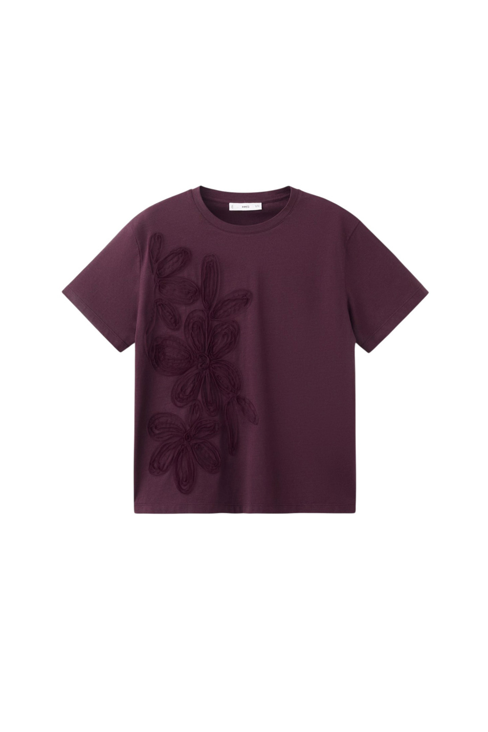 Женский Mango Футболка JAZMIN с цветочной вышивкой (цвет ), артикул 27005832 | Фото 1