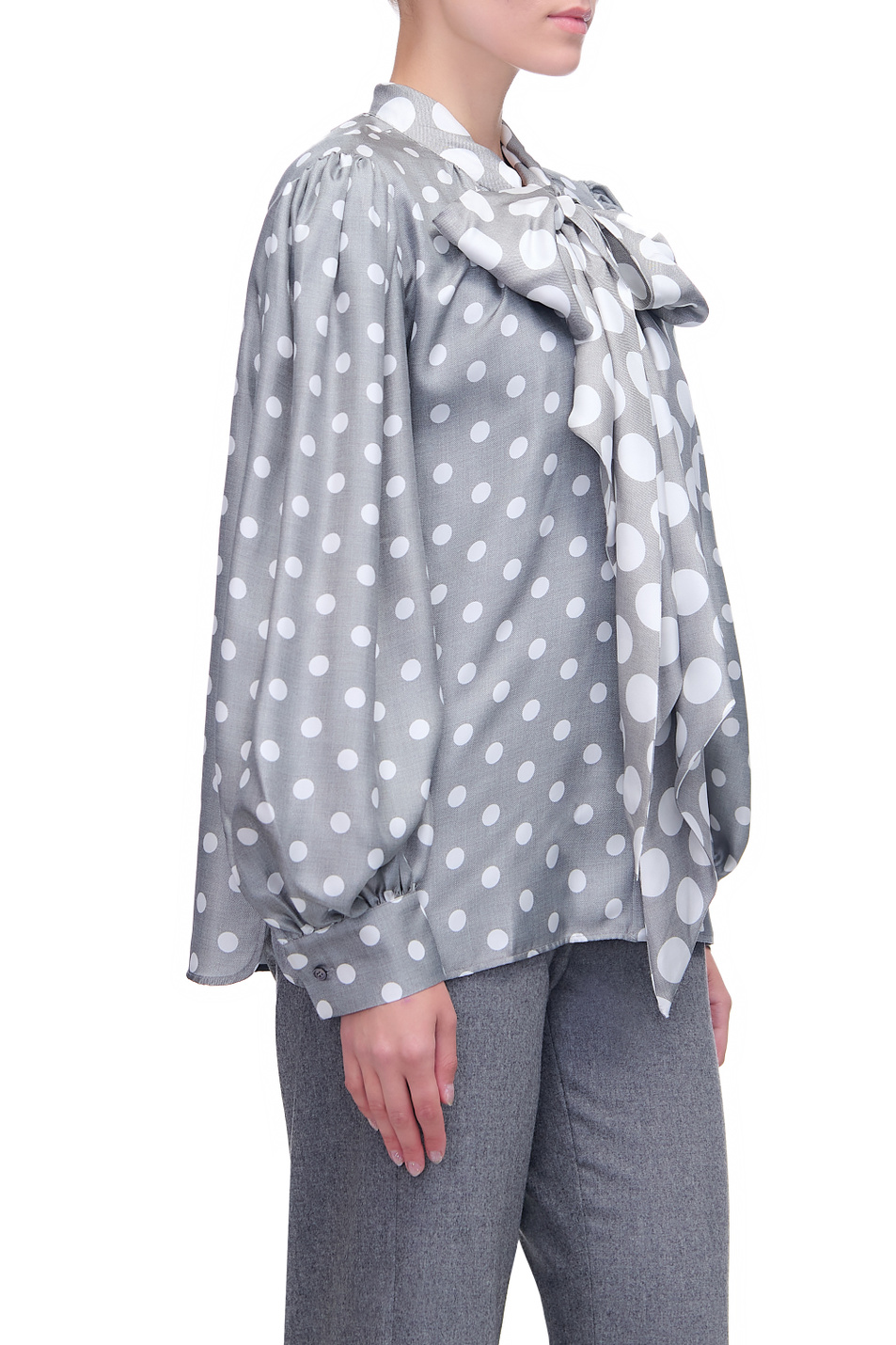 Женский Max Mara Шелковая блузка ESCHILO с бантом (цвет ), артикул 11160919 | Фото 3