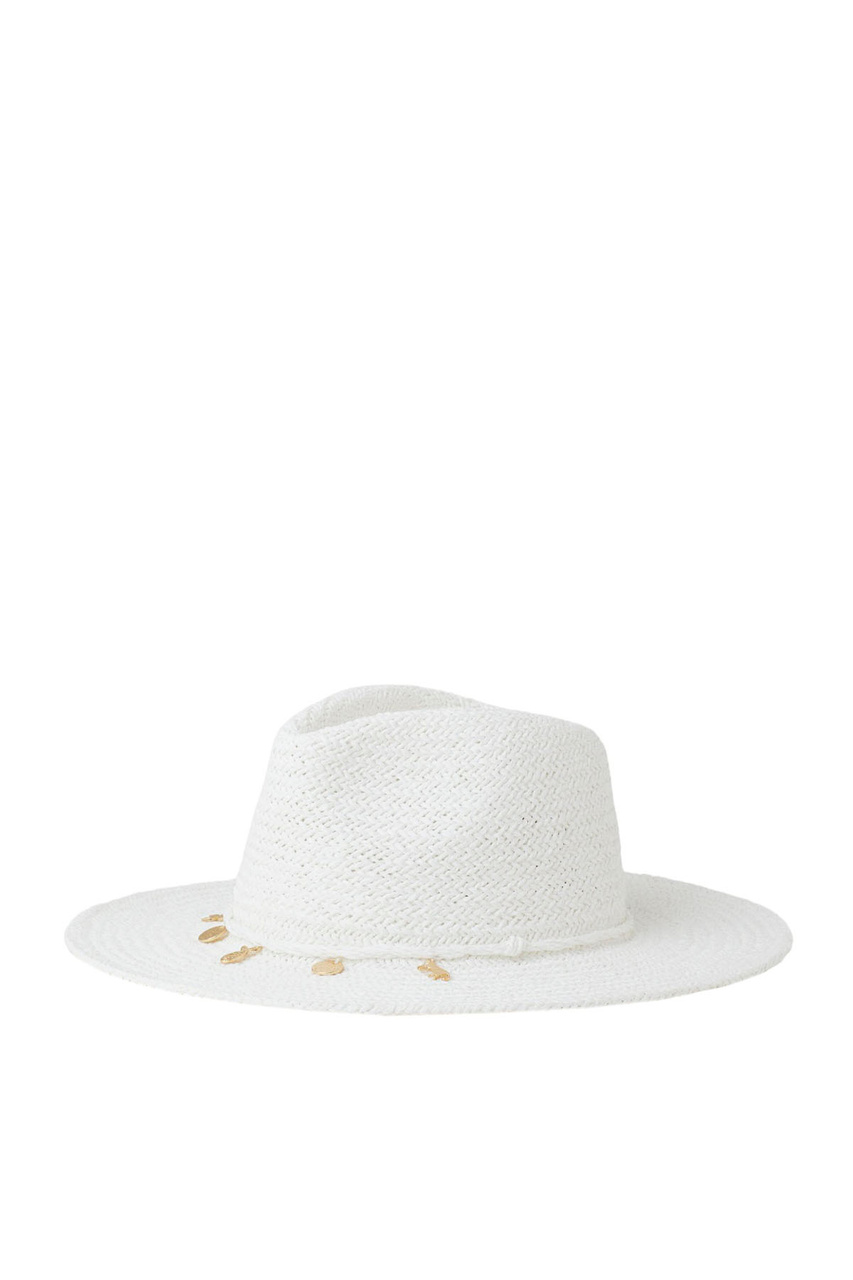 Шляпа соломенная|Основной цвет:Белый|Артикул:218980 | Фото 1
