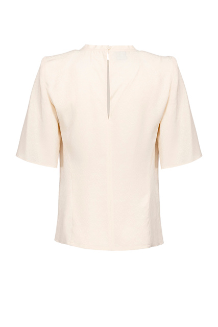 Блузка из ацетата и шелка|Основной цвет:Кремовый|Артикул:101116A01P | Фото 2