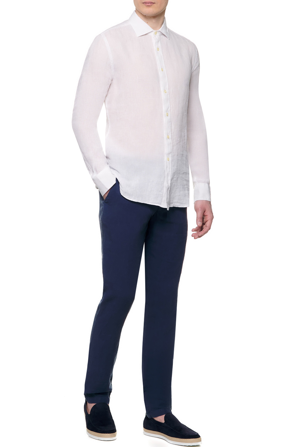 Мужской 120% Lino Рубашка из чистого льна (цвет ), артикул V0M13110000115000 | Фото 2