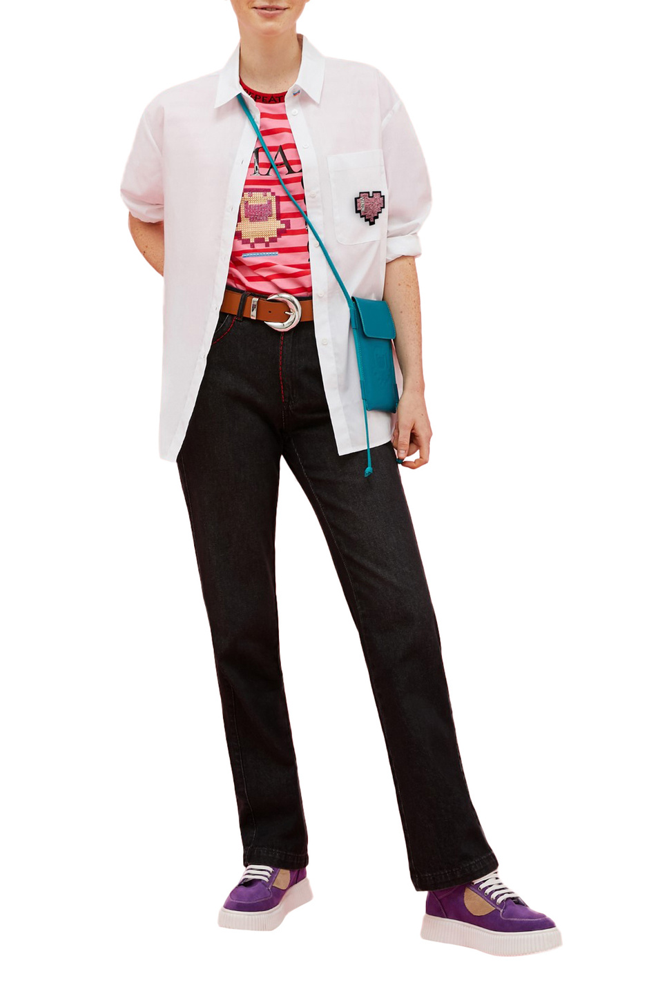 Женский MAX&Co. Рубашка TAMASHIR из натурального хлопка с нашивкой (цвет ), артикул C1110223 | Фото 2