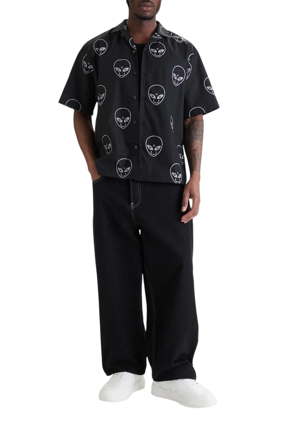 Мужской HUGO Рубашка Eligino из хлопка с принтом (цвет ), артикул 50560698 | Фото 3