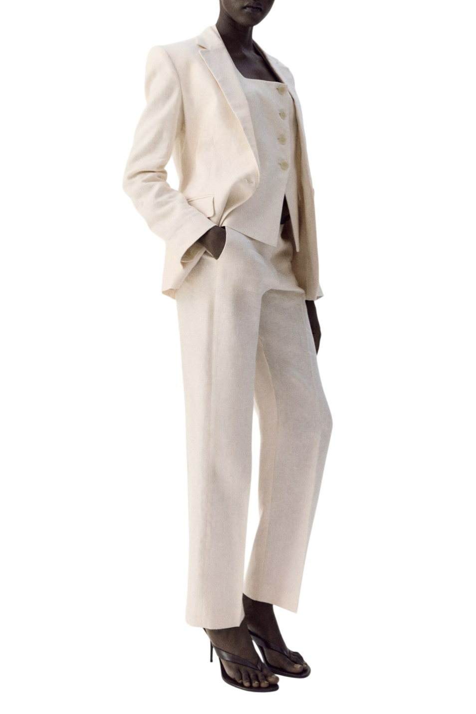 Женский Mango Жилет BORELI из льна (цвет ), артикул 27967156 | Фото 2