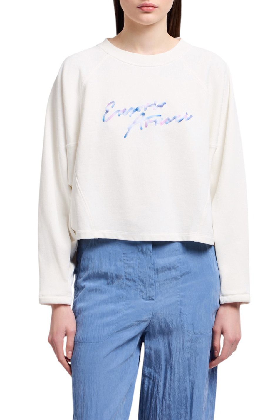 Женский Emporio Armani Свитшот из хлопка (цвет ), артикул EW000887-AF12538 | Фото 3