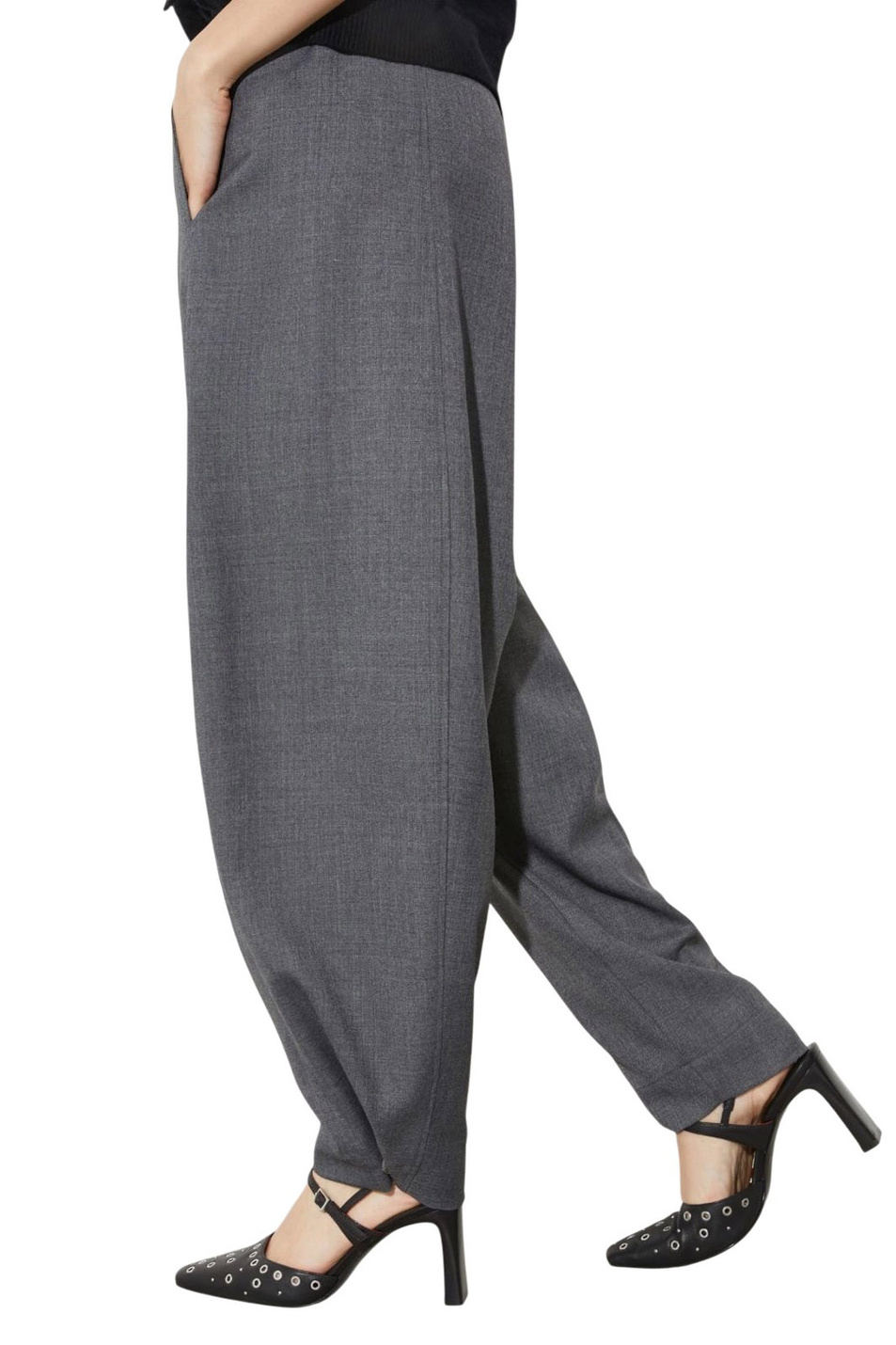 Брюки MCONOME с завышенной талией|Основной цвет:Серый Женский MAX&Co. Брюки MCONOME с завышенной талией (цвет ), артикул 2616131101 | Фото 4