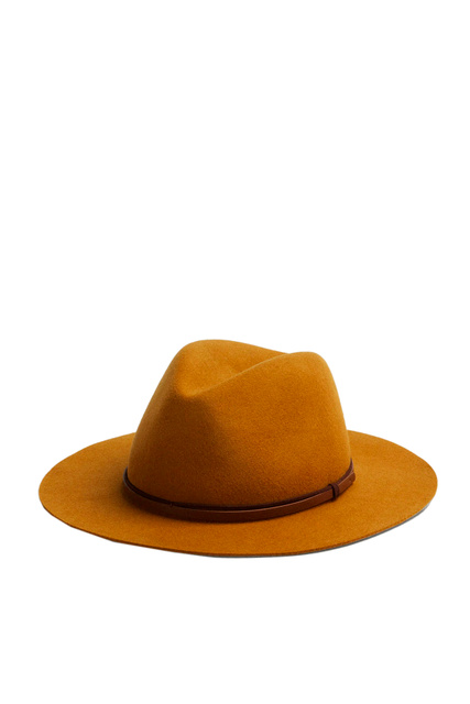 Шляпа из натуральной шерсти|Основной цвет:Горчичный|Артикул:200610 | Фото 1