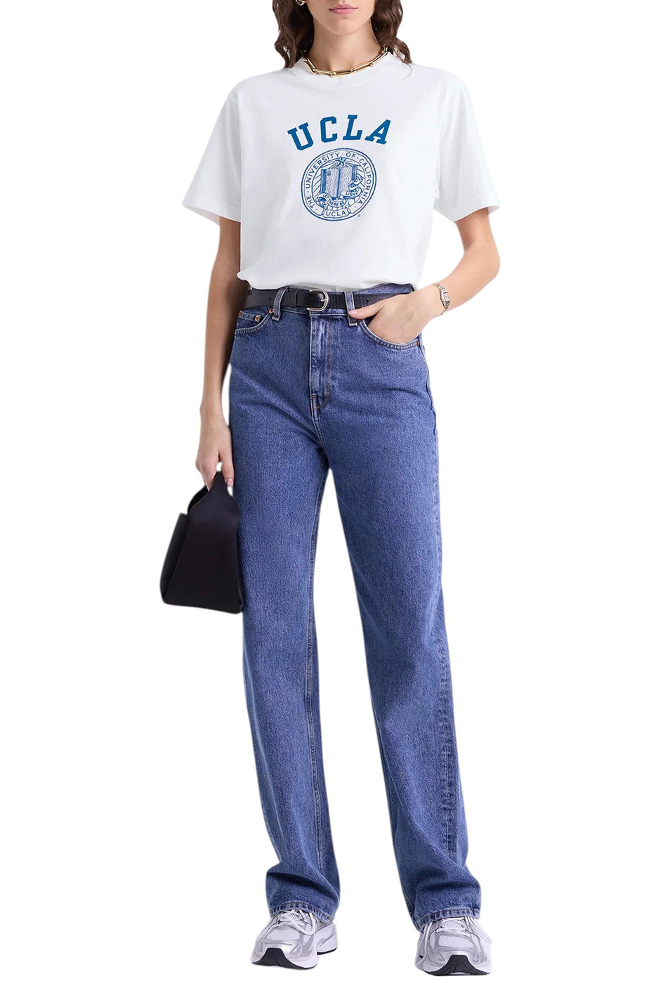 Женский Sporty & Rich Футболка UCLA Crest из хлопка с логотипом (цвет ), артикул TO043615639WH01 | Фото 2