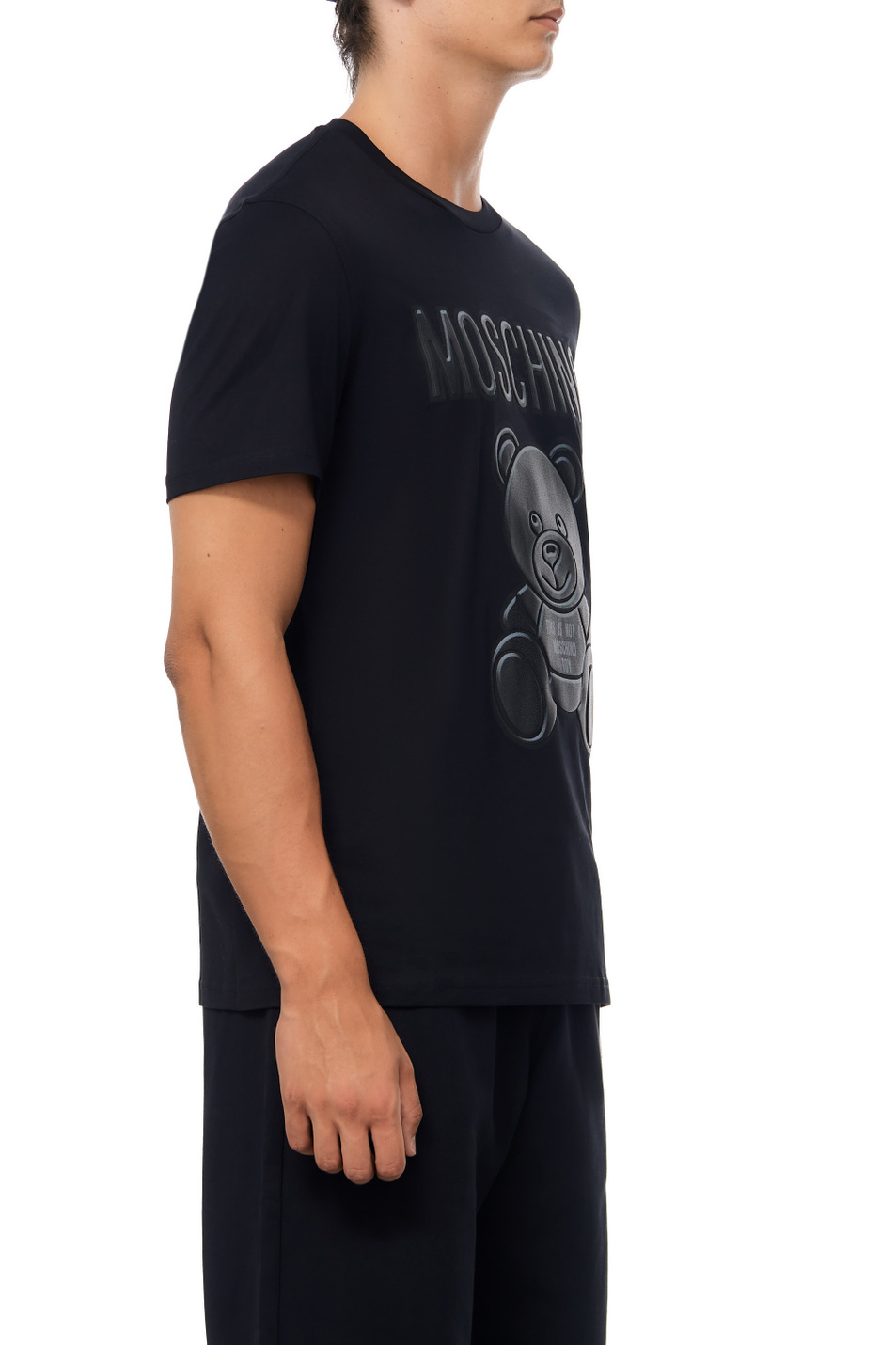 Мужской Moschino Футболка из натурального хлопка с логотипом (цвет ), артикул V0730-7041 | Фото 3