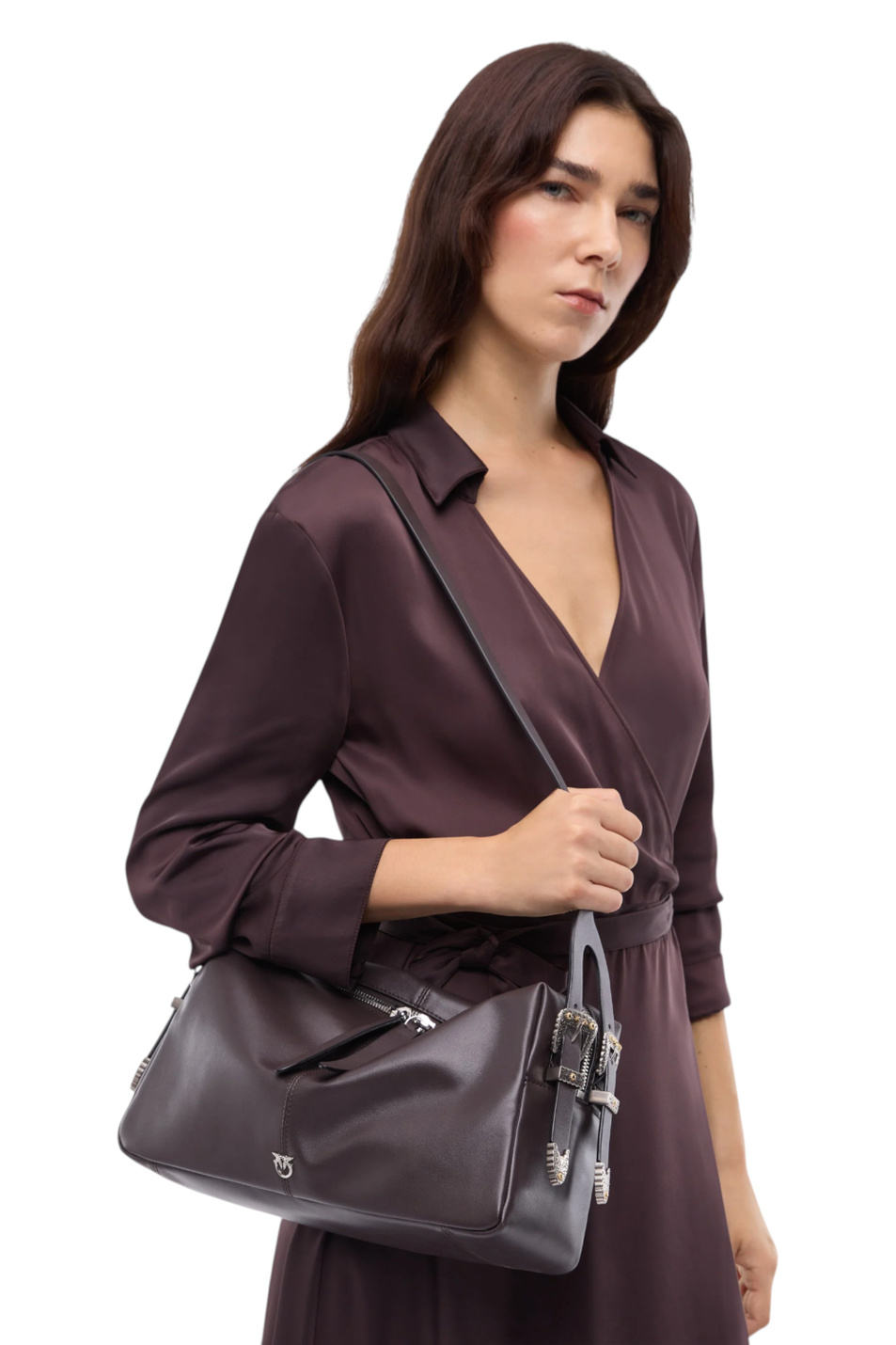 Женский Pinko Сумка Keeper Bag из натуральной кожи (цвет ), артикул 106676A2JG | Фото 5