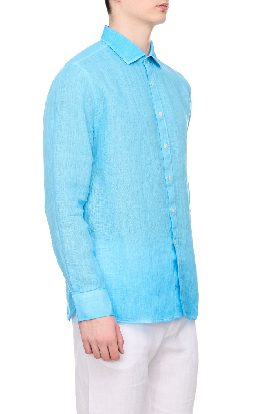 Мужской 120% Lino Рубашка из чистого льна (цвет ), артикул Y0M13110000115S00 | Фото 3