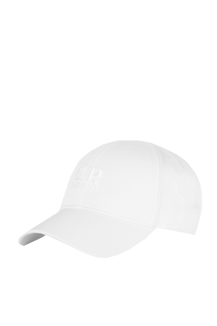 Классическая кепка с вышитым логотипом|Основной цвет:Белый|Артикул:12CMAC015A006288A | Фото 1