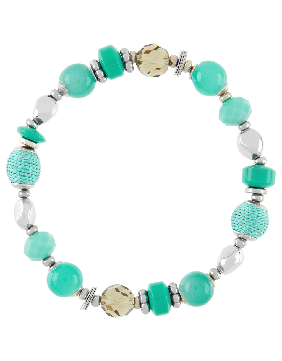 Женский Accessorize Браслет TURQ BEAD AND METAL (цвет ), артикул 884428 | Фото 1