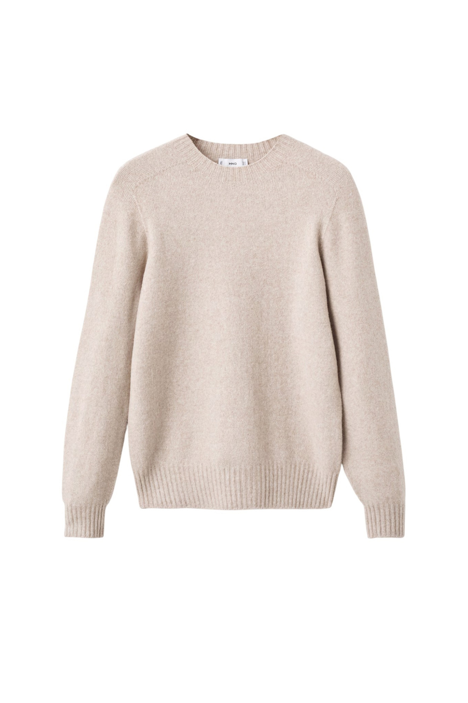 Джемпер LOTUS с круглым вырезом|Основной цвет:Бежевый Мужской Mango Man Джемпер LOTUS с круглым вырезом (цвет ), артикул 17077895 | Фото 1