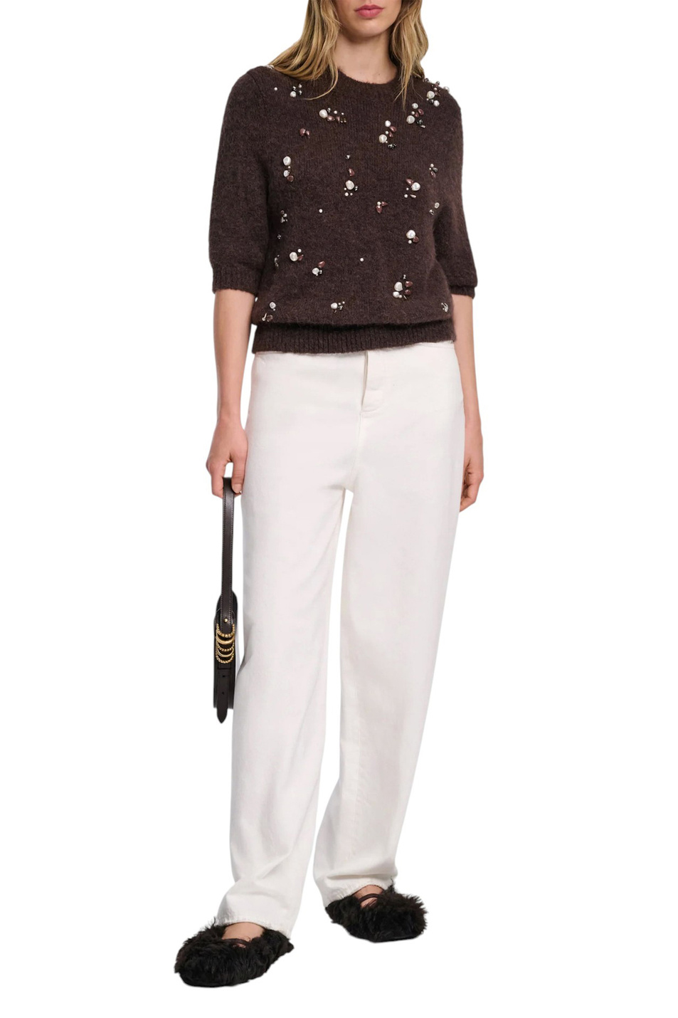 Женский Dorothee Schumacher Джемпер LOVING TOUCH с жемчужными бусинами (цвет ), артикул 216304 | Фото 3