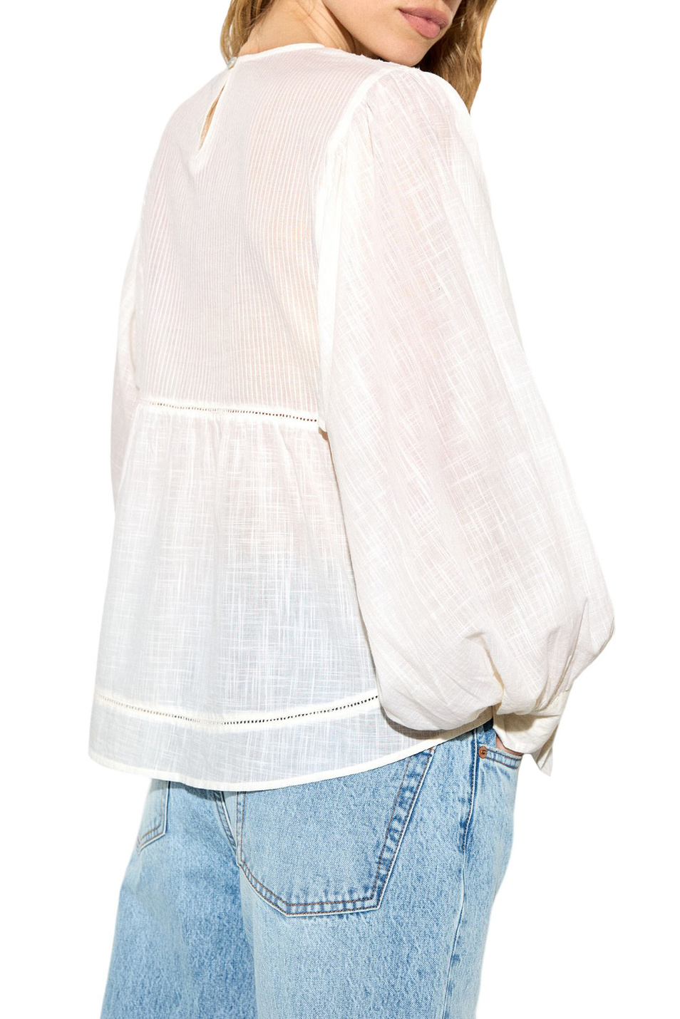 Женский Parfois Блузка из натурального хлопка с вышивкой (цвет ), артикул 217557 | Фото 5