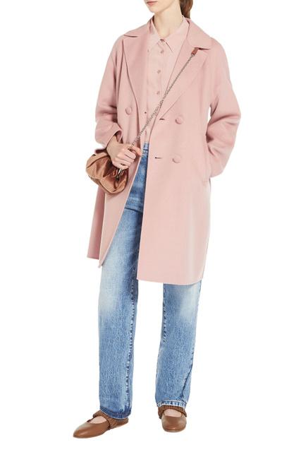 Двубортное пальто RIVETTO|Основной цвет:Розовый|Артикул:2350110237 | Фото 2