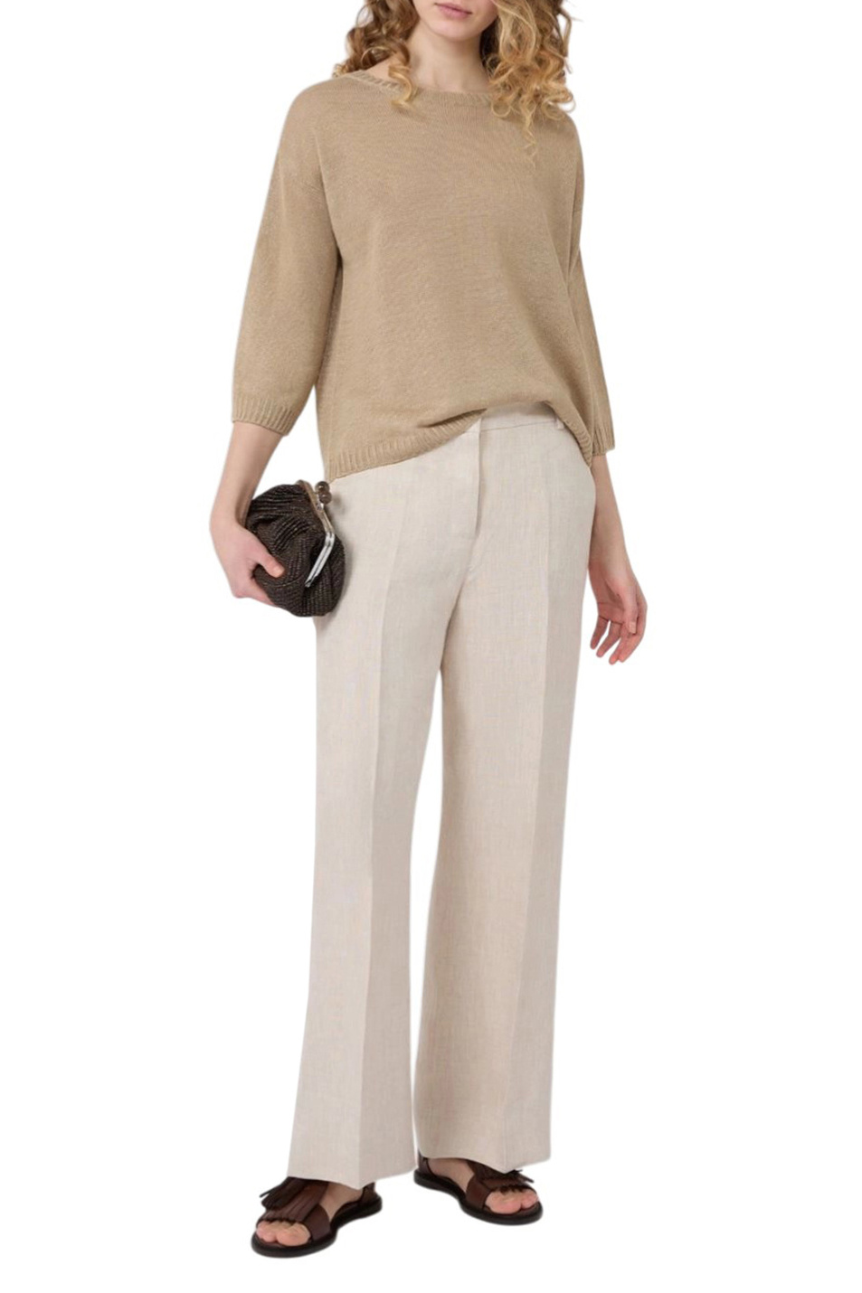 Женский Weekend Max Mara Джемпер CANNONE из льна (цвет ), артикул 2615361052 | Фото 2