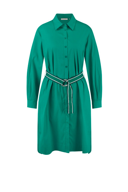 Платье-рубашка с поясом|Основной цвет:Зеленый|Артикул:780007-31594 | Фото 1